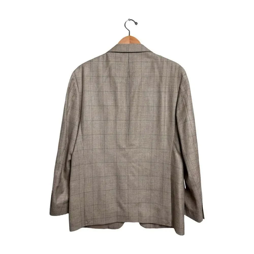 Ralph Lauren Men’s Silk And Wool Plaid Sports Blazer Jacket Size 42 R